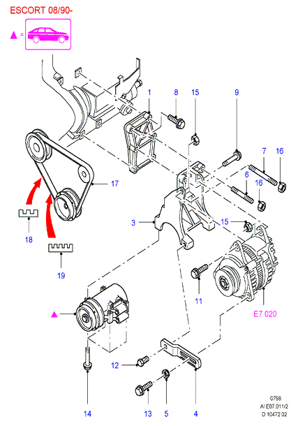 FORD 1089679 - Ролик, поликлиновый ремень autosila-amz.com