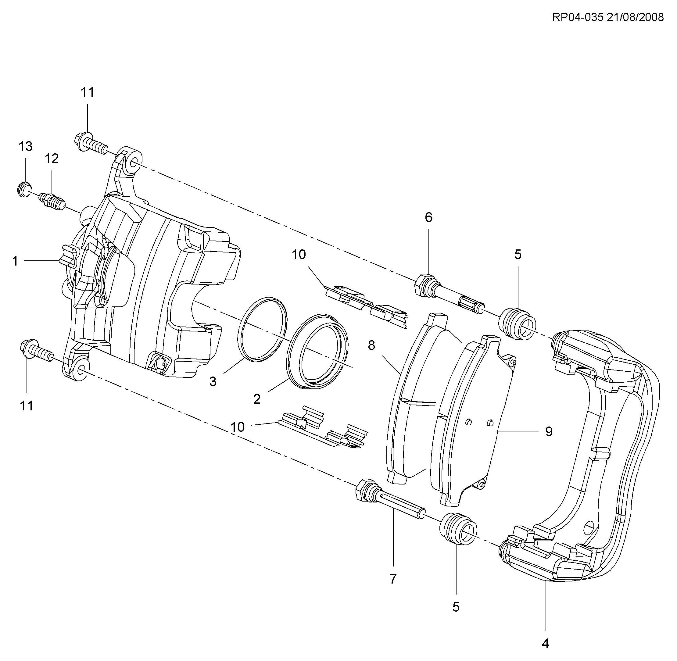 Cadillac 13301234 - Тормозные колодки, дисковые, комплект autosila-amz.com