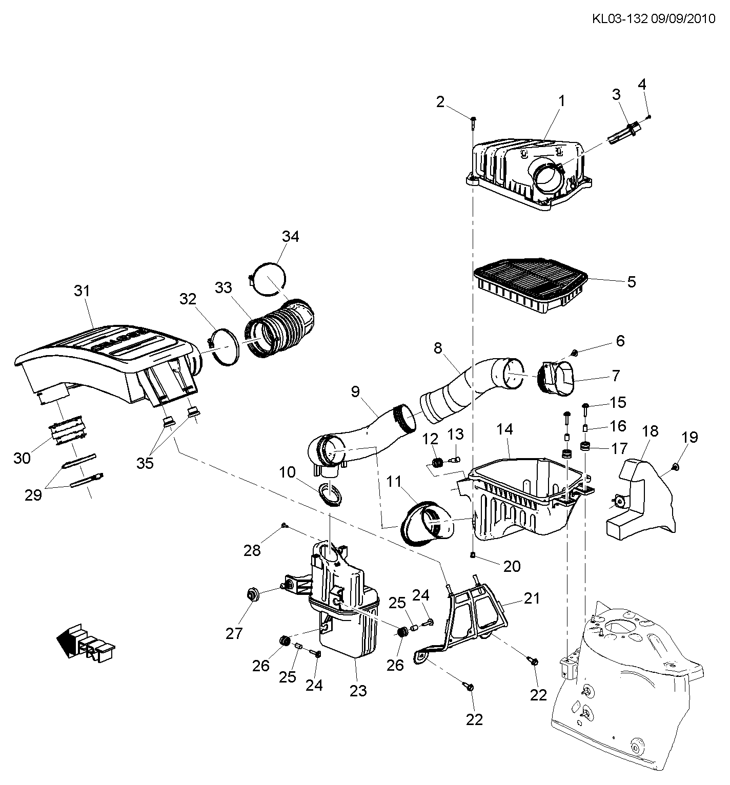 Chevrolet 22 745 823 - Фильтр воздушный autosila-amz.com