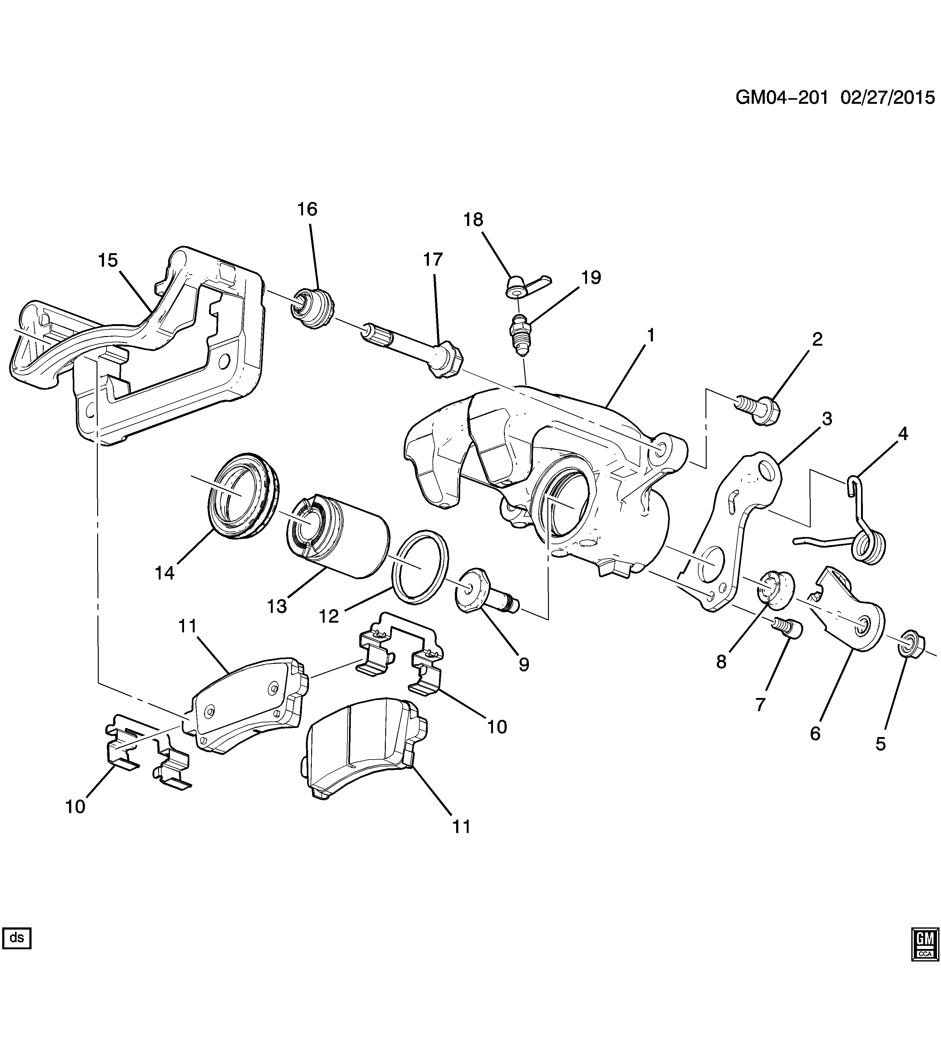 CADILLAC (SGM) 22846361 - Тормозные колодки, дисковые, комплект autosila-amz.com