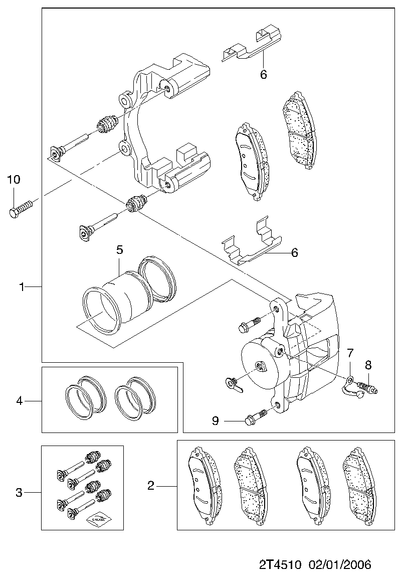 Vauxhall 94566892 - Тормозные колодки, дисковые, комплект autosila-amz.com