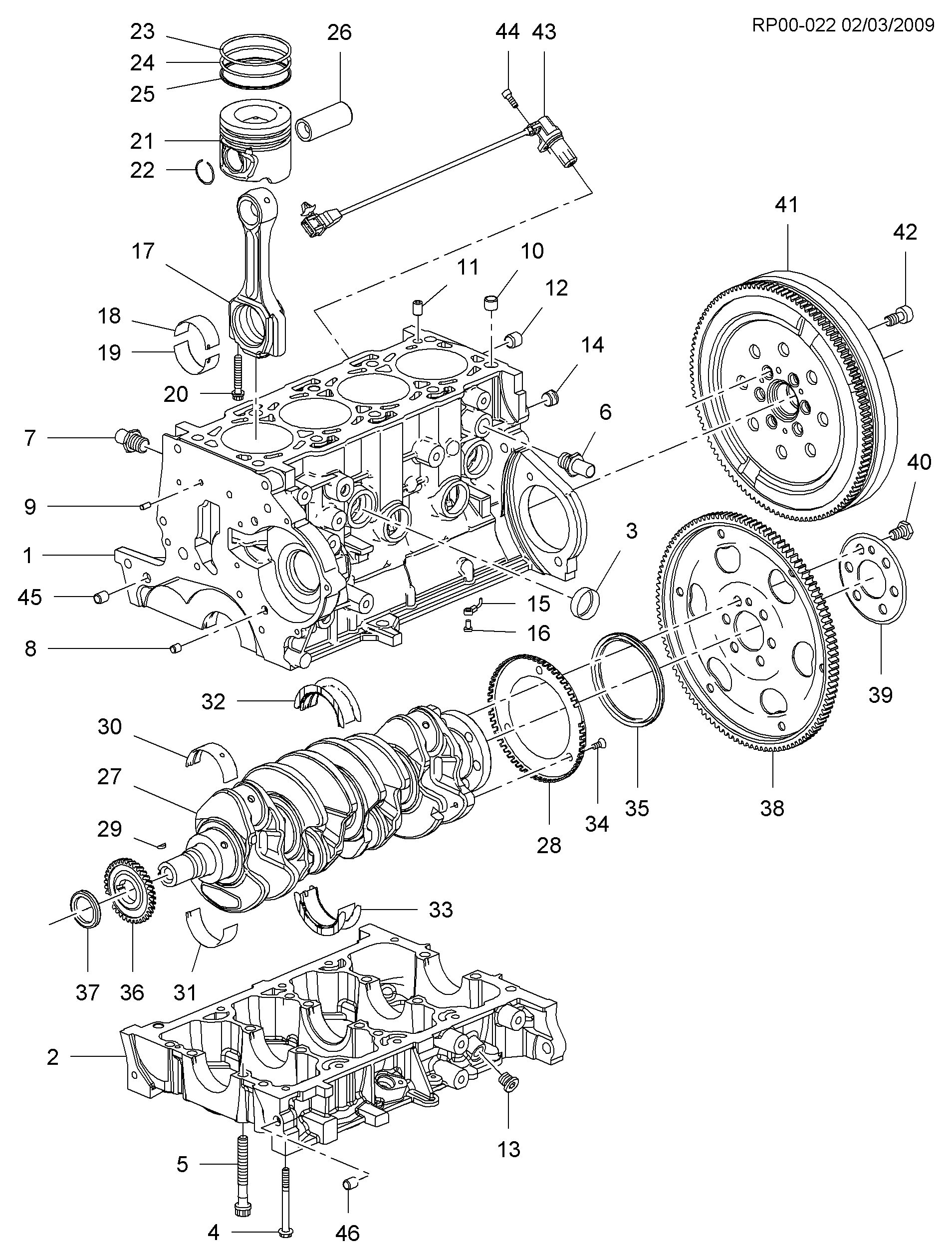 Chevrolet 96 440 222 - Сальник коленвала autosila-amz.com