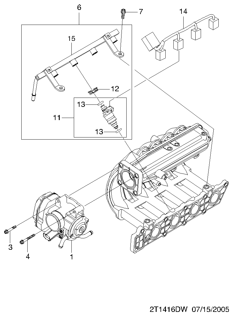 Chevrolet 96620255 - Форсунка топливная autosila-amz.com