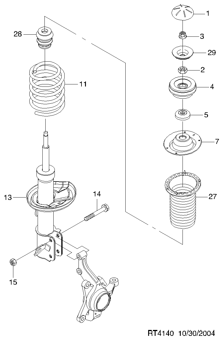 Chevrolet 96410165 - Амортизатор autosila-amz.com