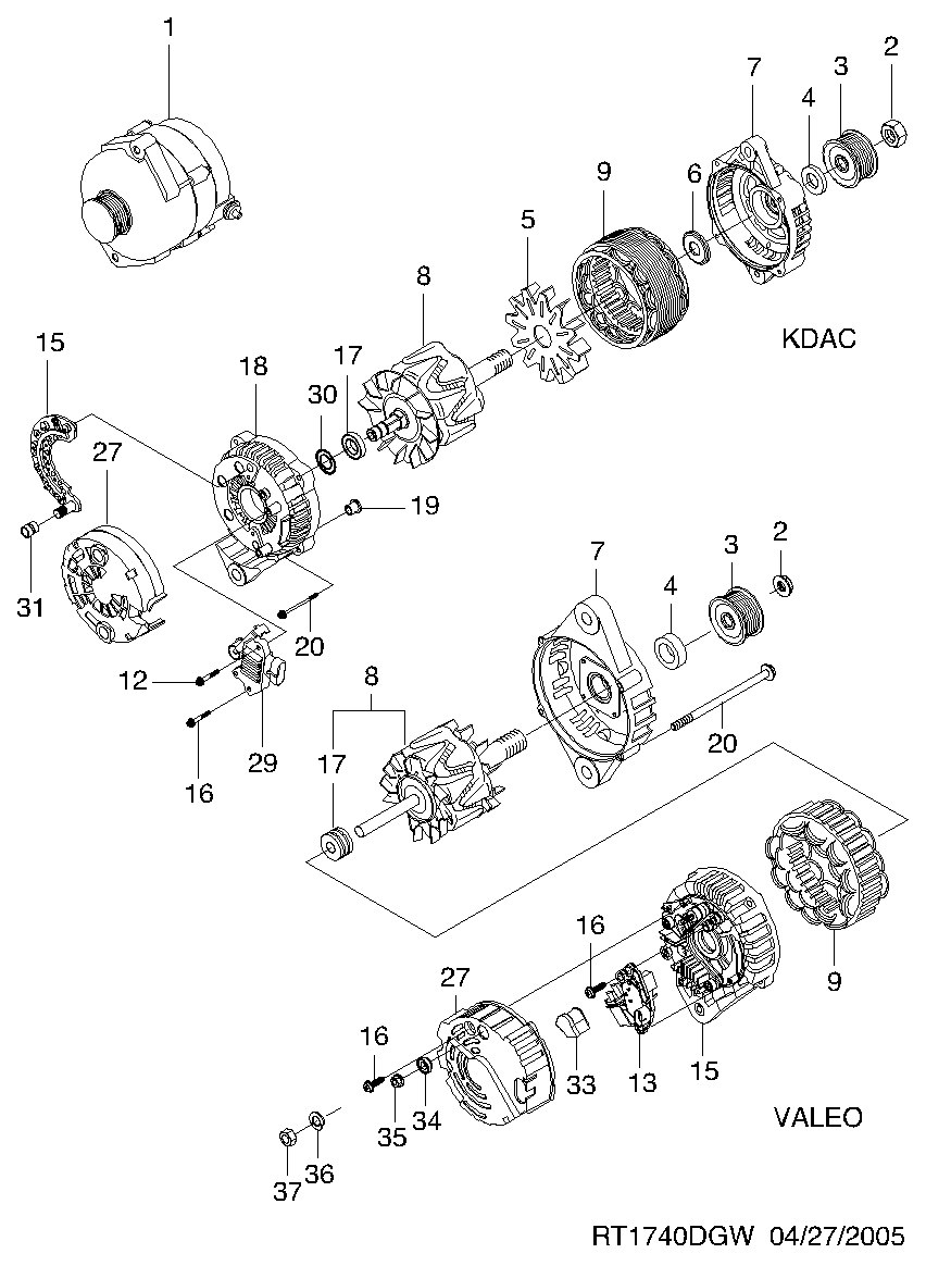 Chevrolet 96404263 - Генератор autosila-amz.com