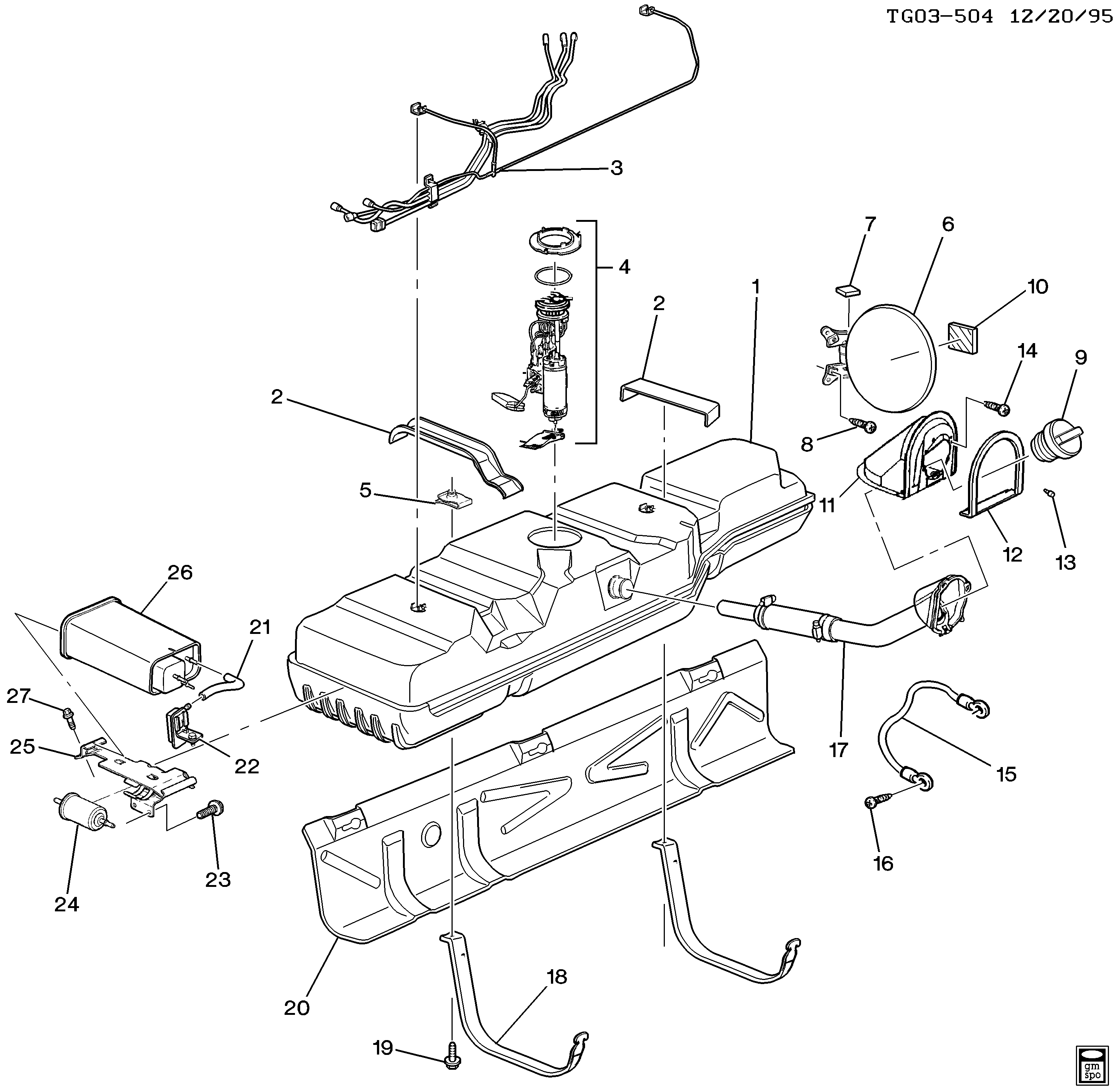 GMC 25121468 - Топливный фильтр autosila-amz.com