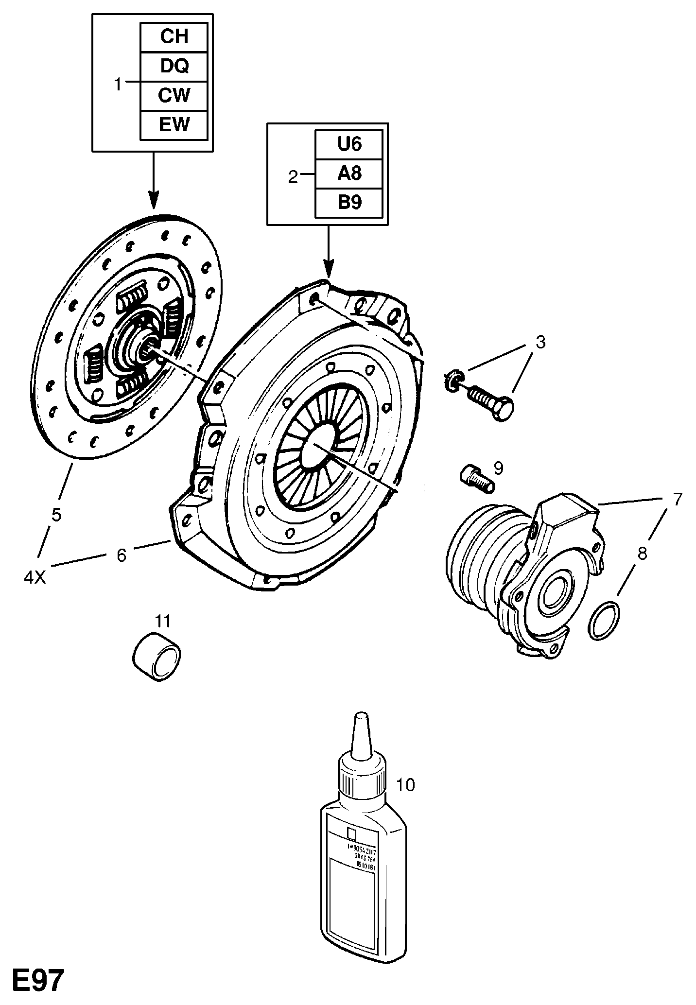 DAF 6 64 243 - DISC, ASSY., CLUTCH (IDENT CH) (NLS.- USE 90542066    6 64 250)  autosila-amz.com