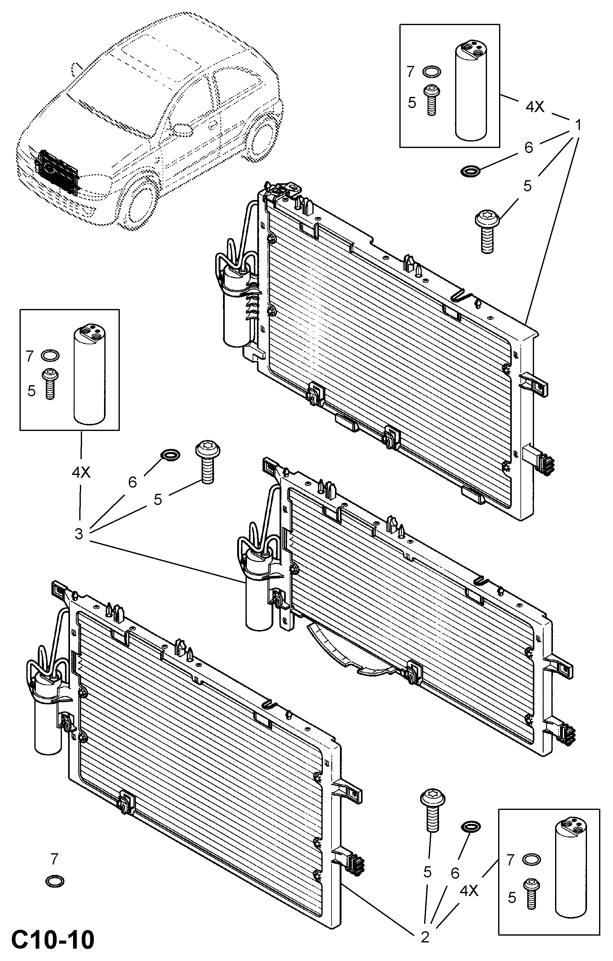 Vauxhall 1 850 089 - Конденсатор кондиционера autosila-amz.com