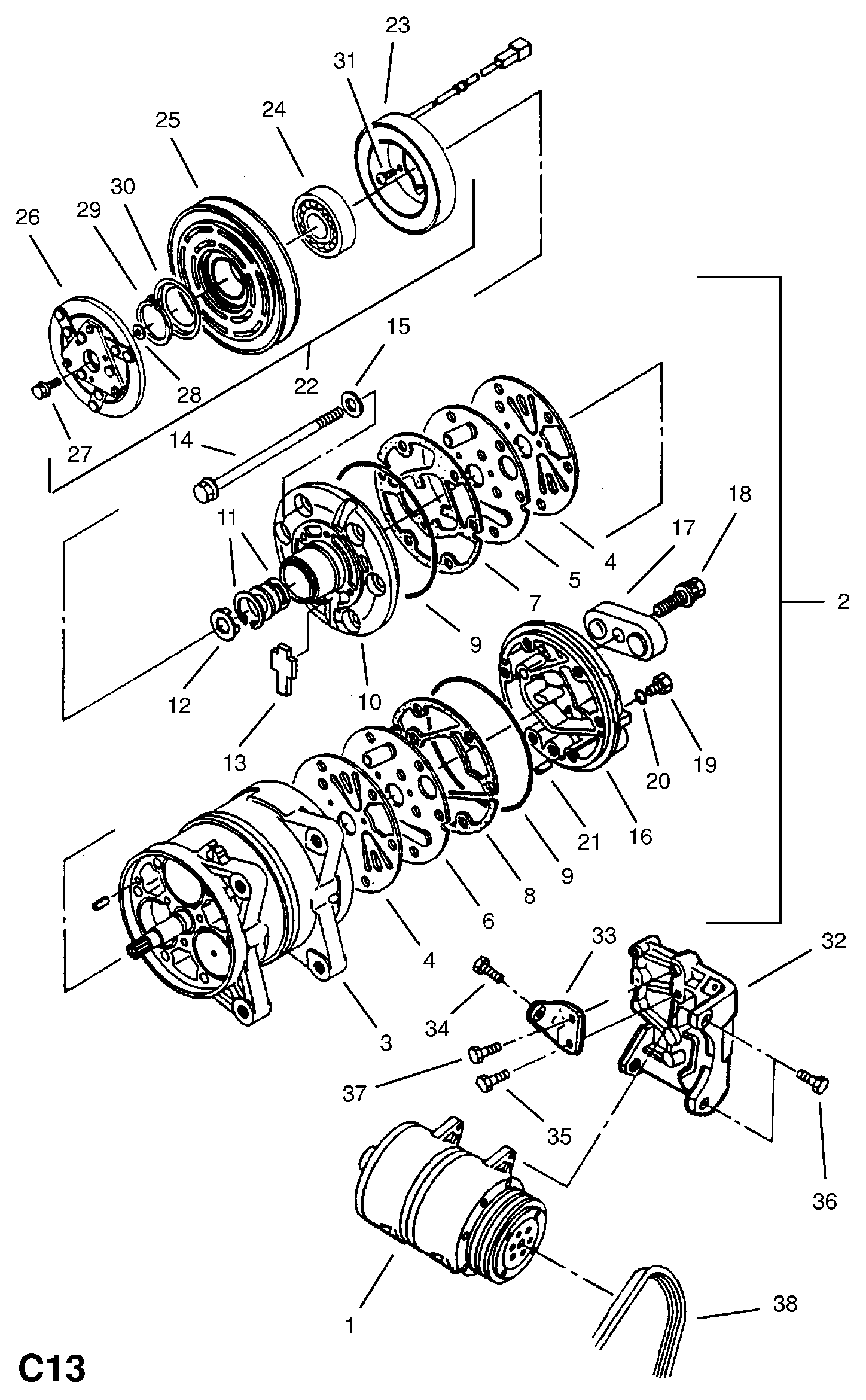 Opel 1854716 - Клиновой ремень, поперечные рёбра autosila-amz.com