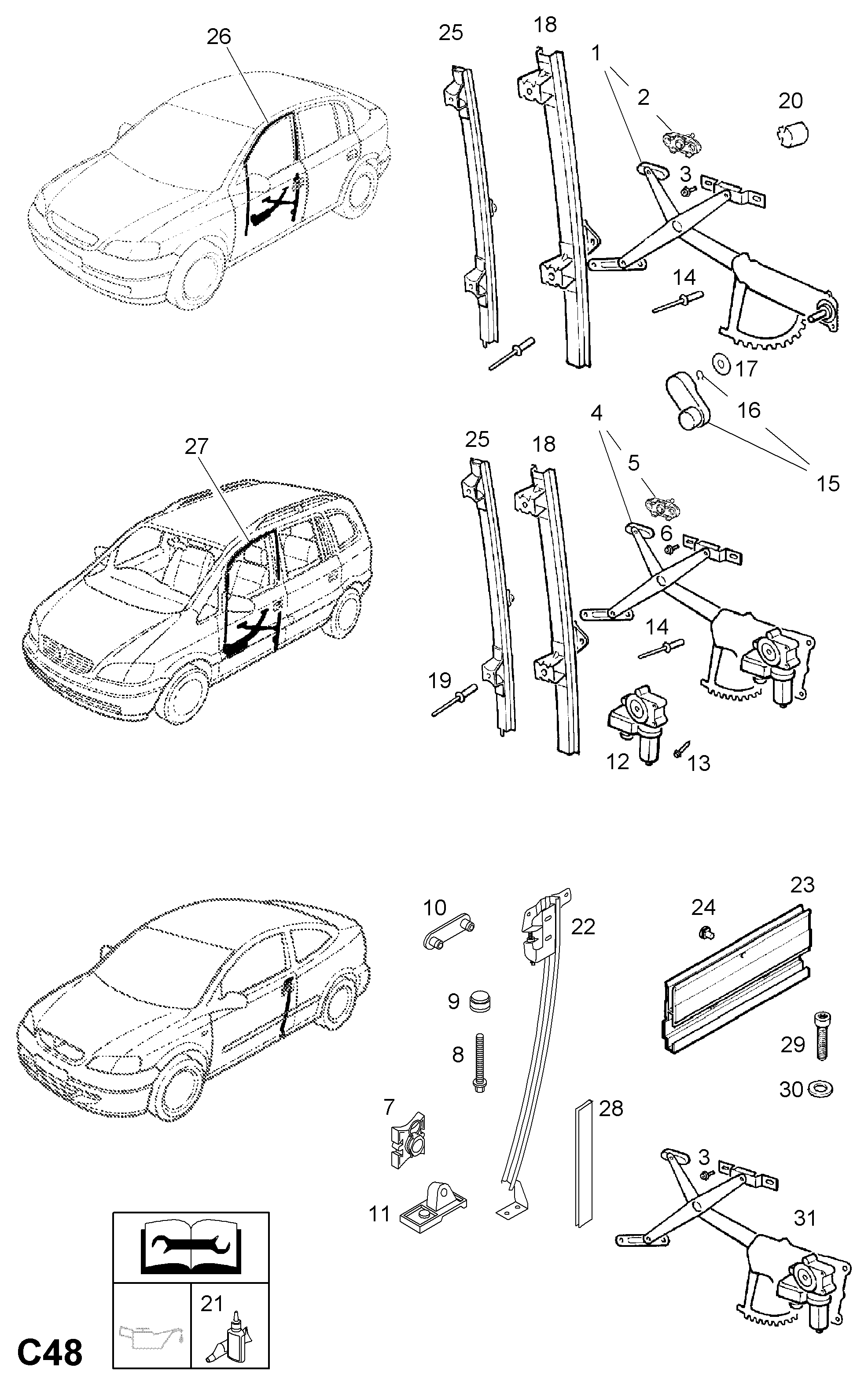 Opel 140290 - Стеклоподъемник autosila-amz.com