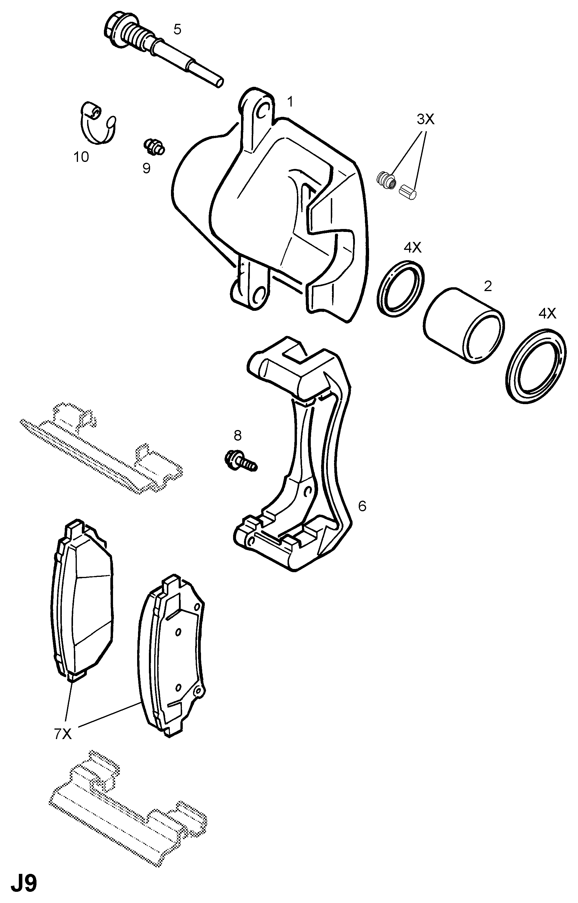 RELIANCE 1605947 - SET, FRICTION PADS, BRAKE, ASBESTOS FREE (NLS.- USE 18045382  16 autosila-amz.com