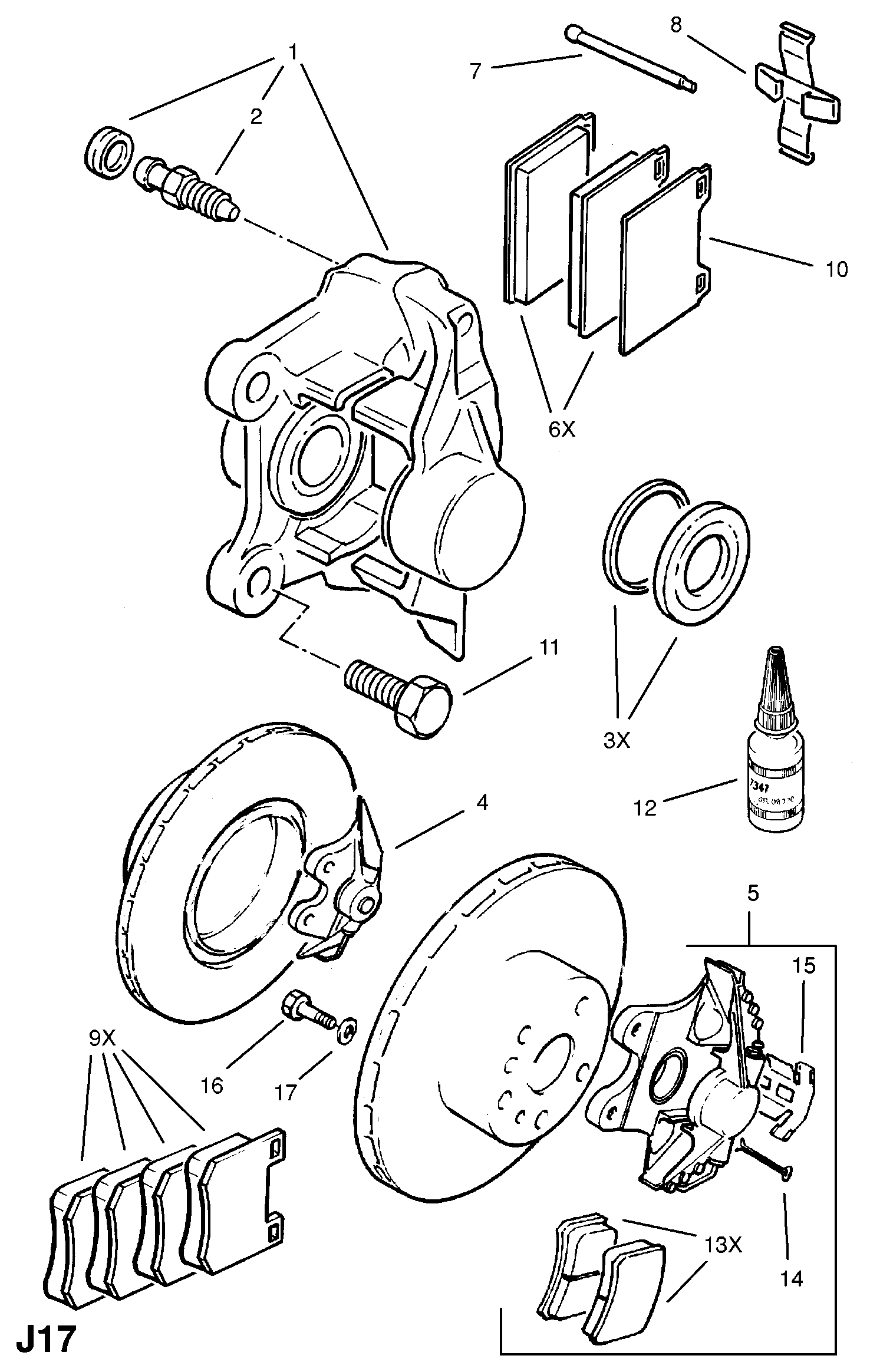 Opel 16 05 694 - Ремкомплект, тормозной суппорт autosila-amz.com