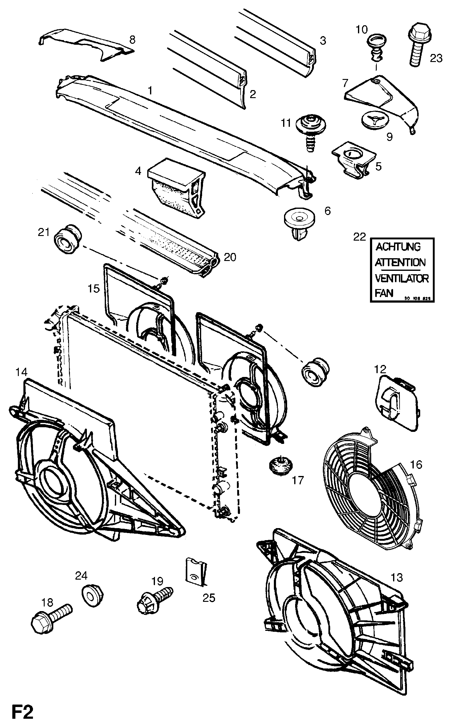 Opel 1341151 - Вентилятор, конденсатор кондиционера autosila-amz.com