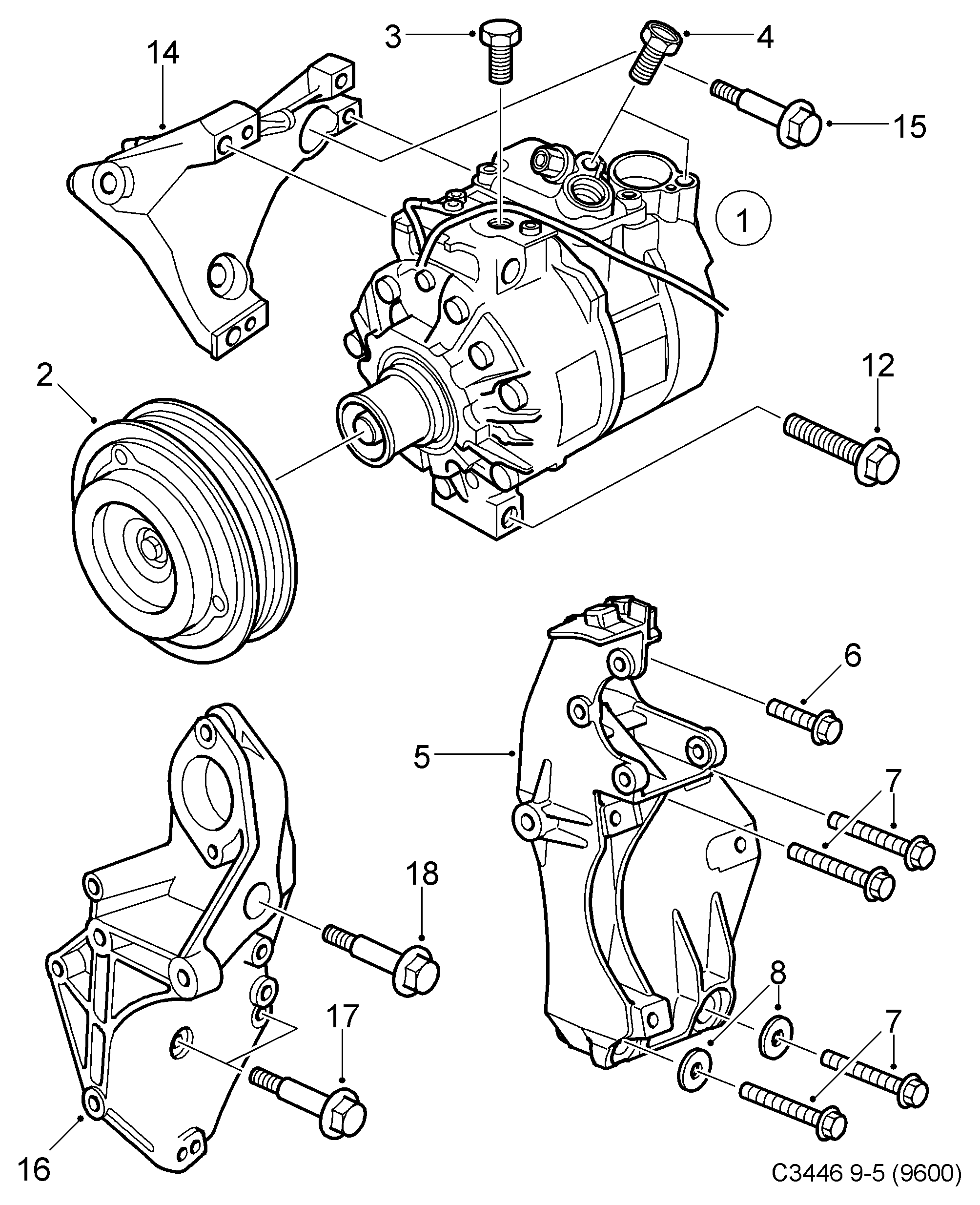 SAAB 12 75 6725 - Компрессор кондиционера autosila-amz.com