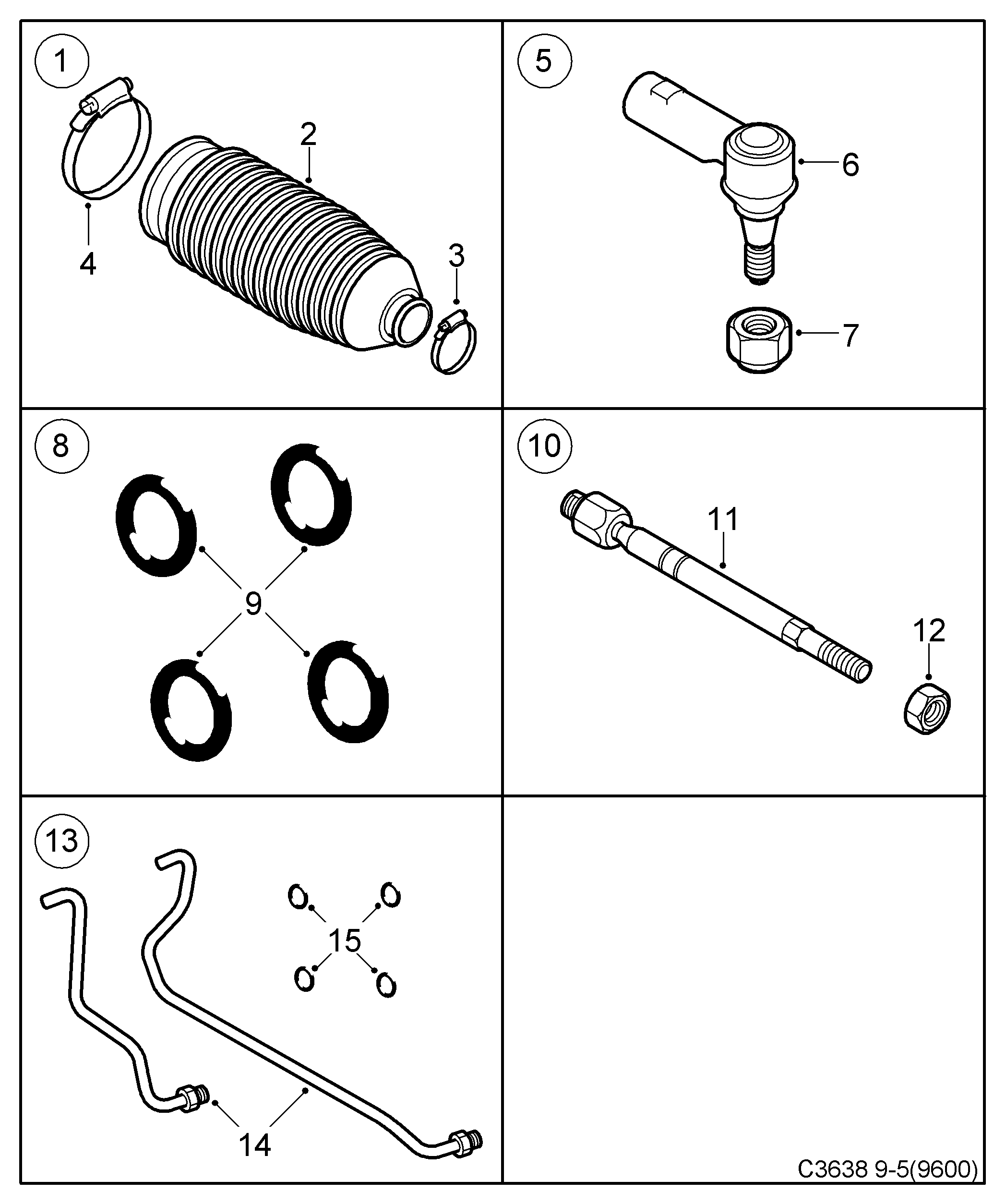 Vauxhall 4836540 - Наконечник рулевой тяги, шарнир autosila-amz.com