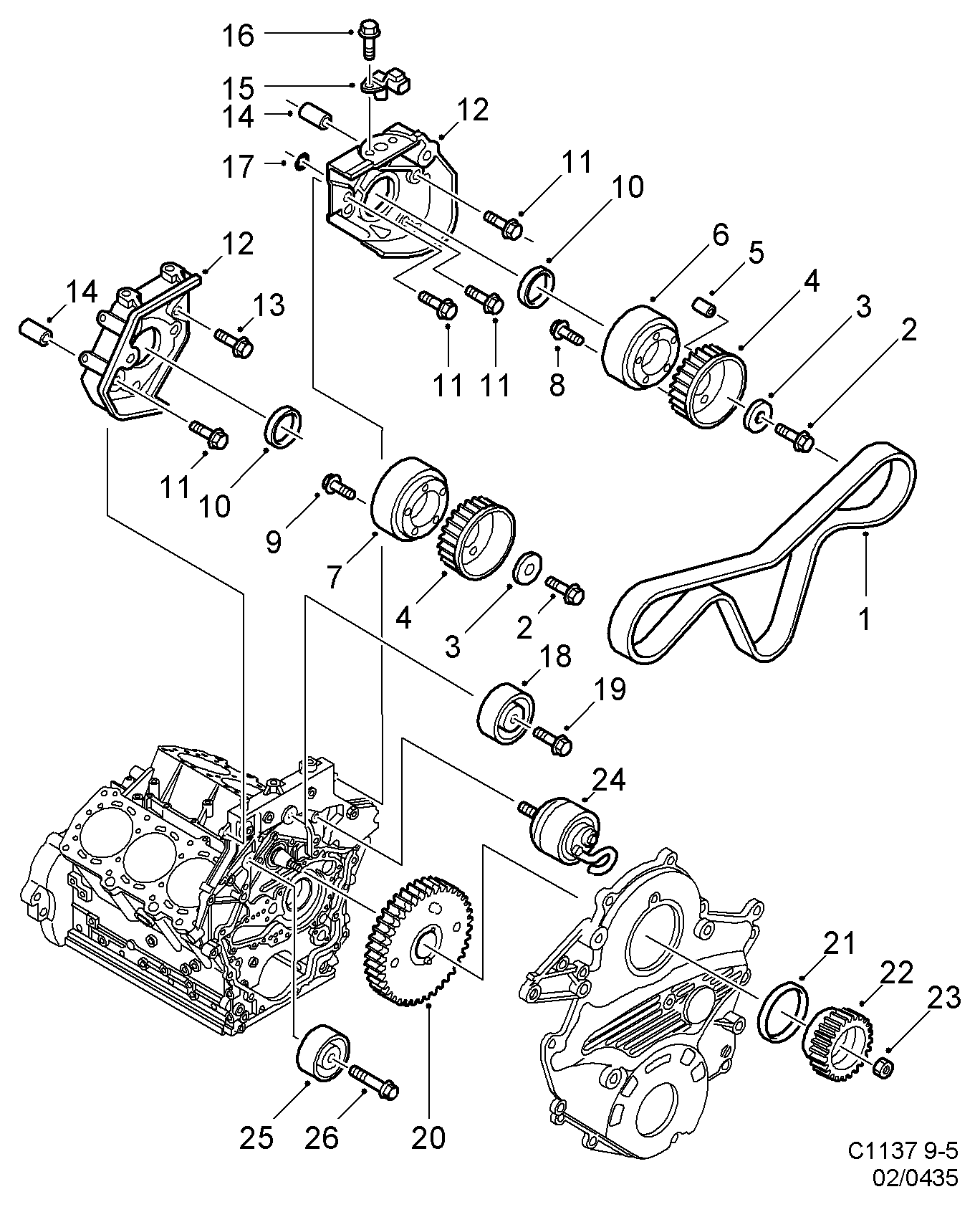 Vauxhall 97381209 - Натяжной ролик, зубчатый ремень ГРМ autosila-amz.com