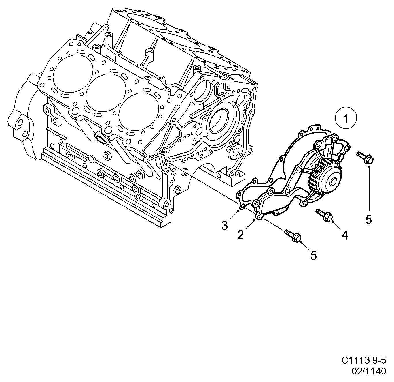 SAAB 5956107 - Водяной насос autosila-amz.com