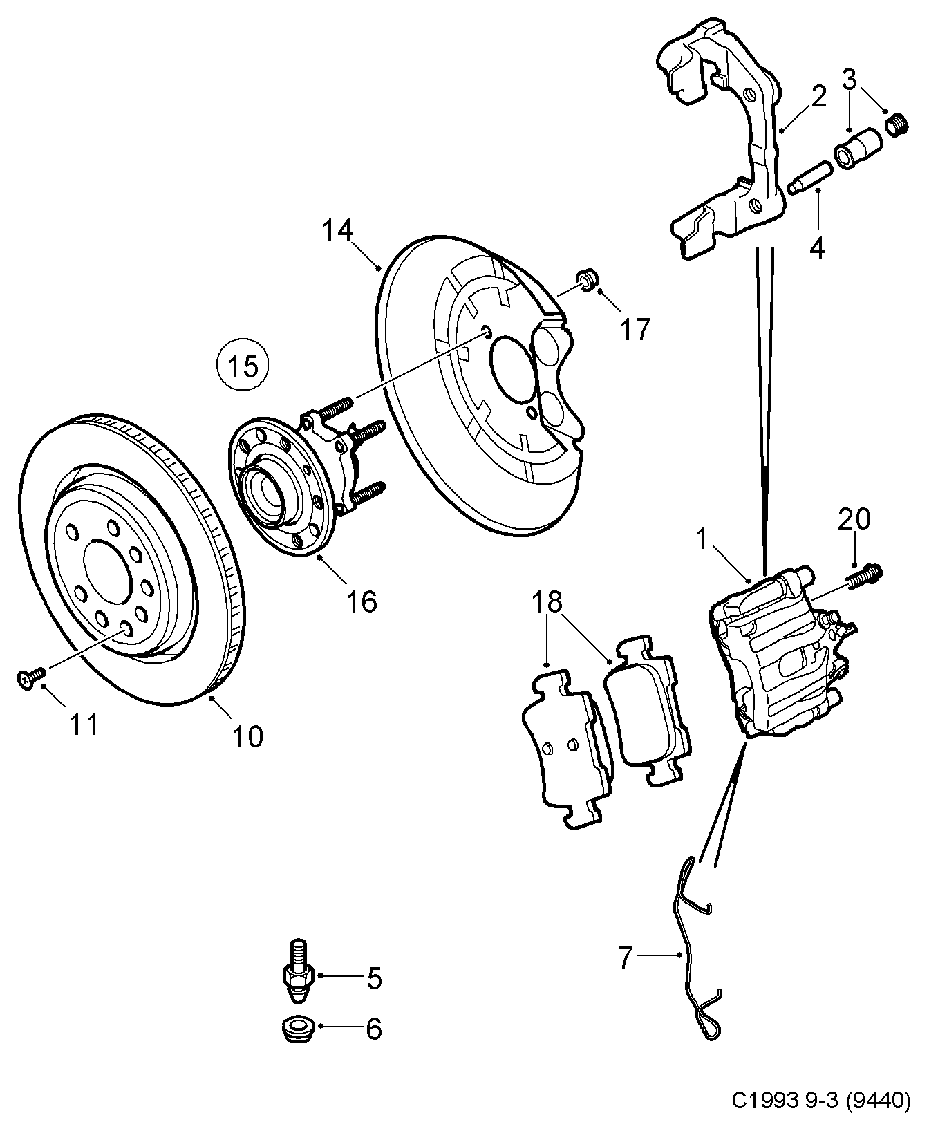 Chevrolet 93172182 - Тормозной суппорт autosila-amz.com