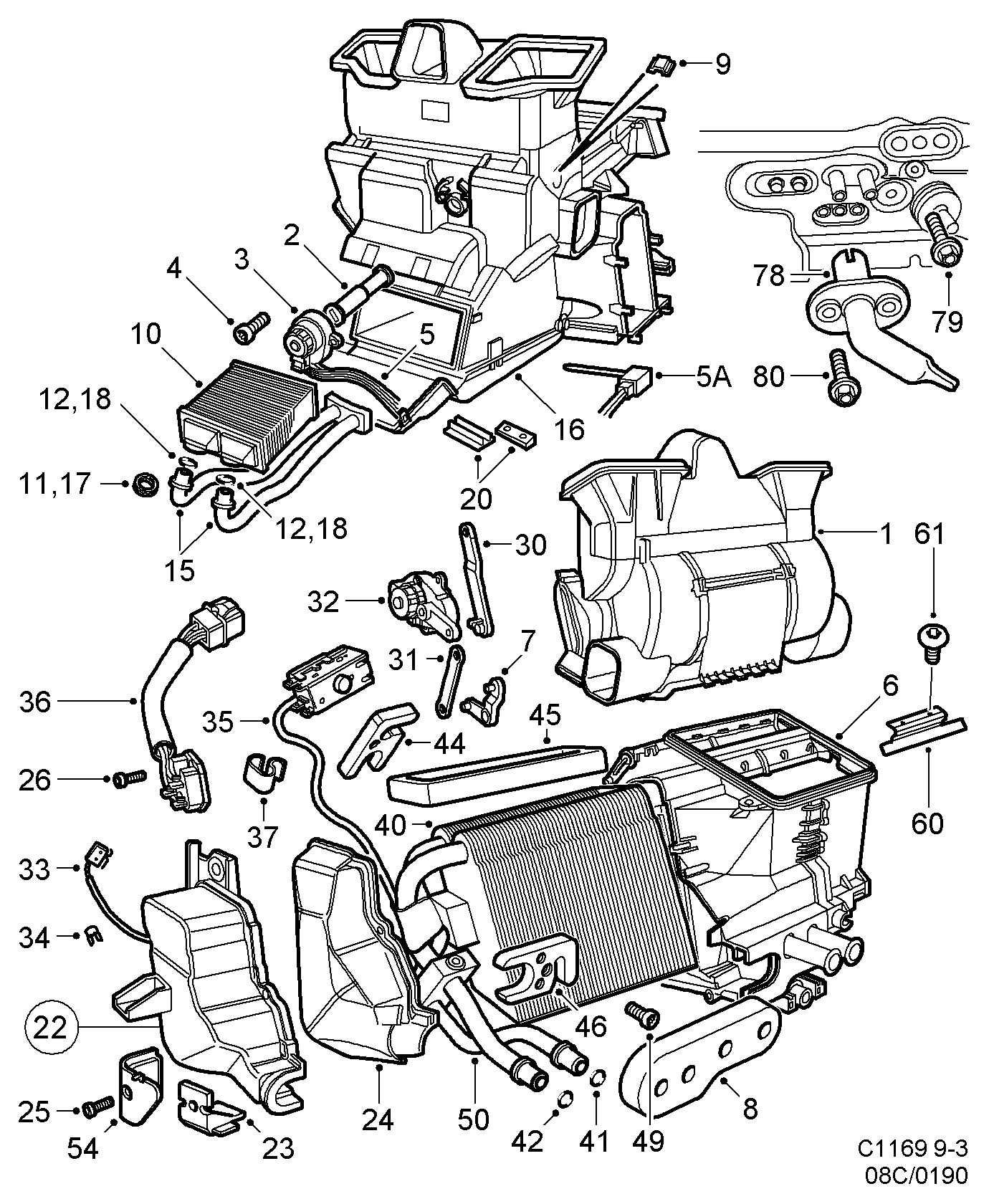 SAAB 5045158 - Блок управления, кондиционер autosila-amz.com