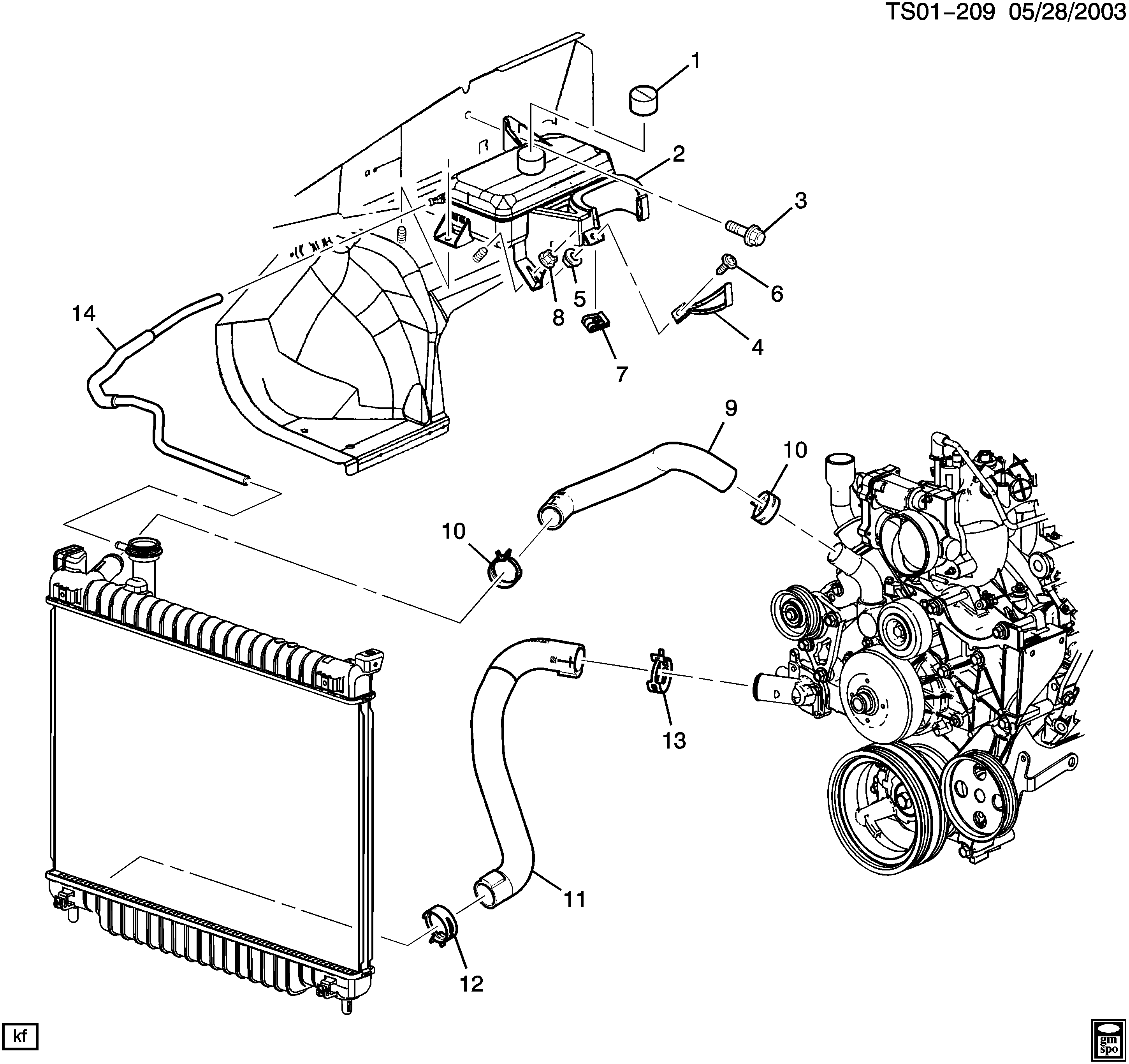 Chevrolet 15763316 - Шланг радиатора autosila-amz.com