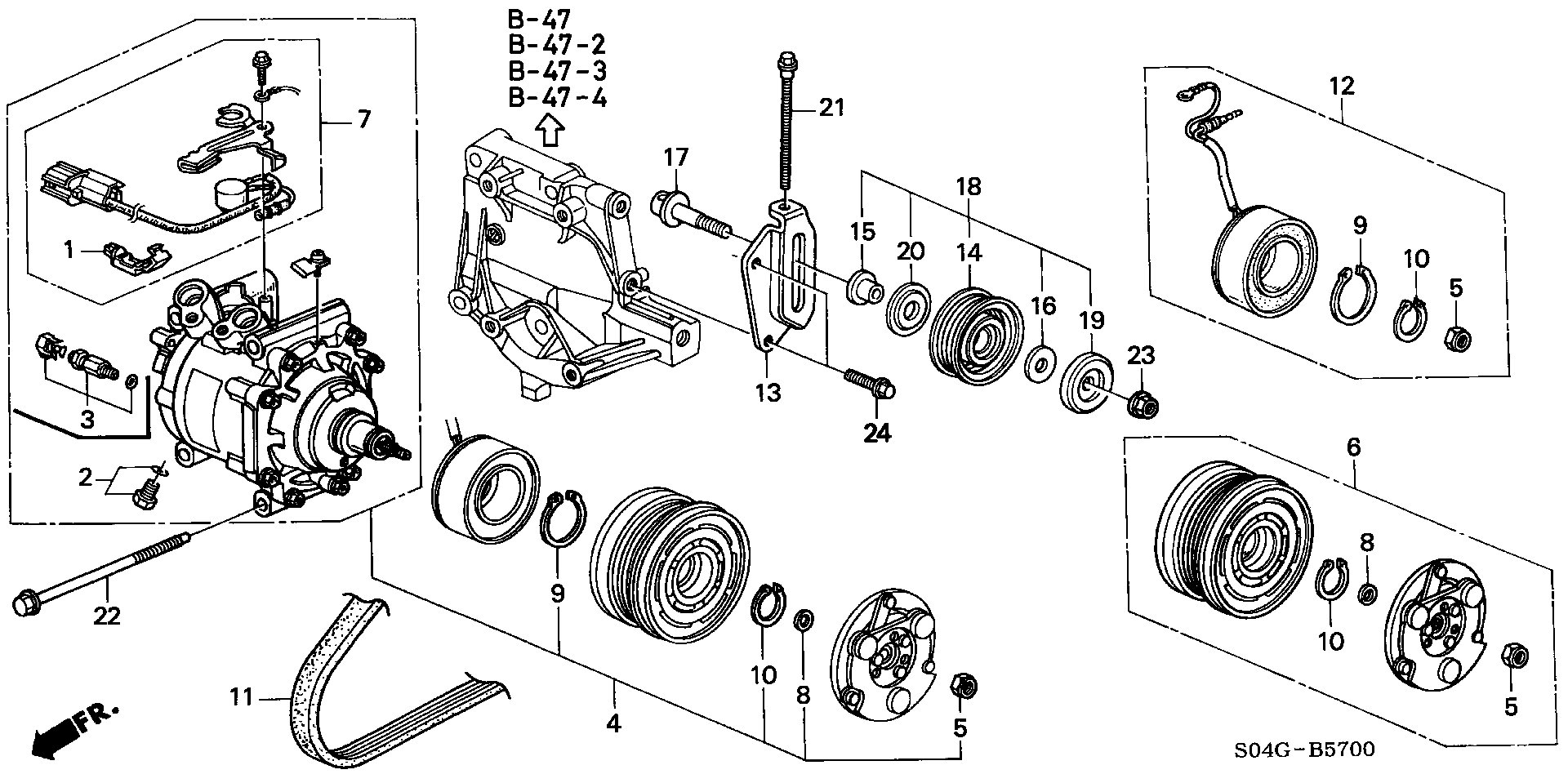 Honda 38920-P2A-003 - Ремень приводной компрессора кондиционера autosila-amz.com