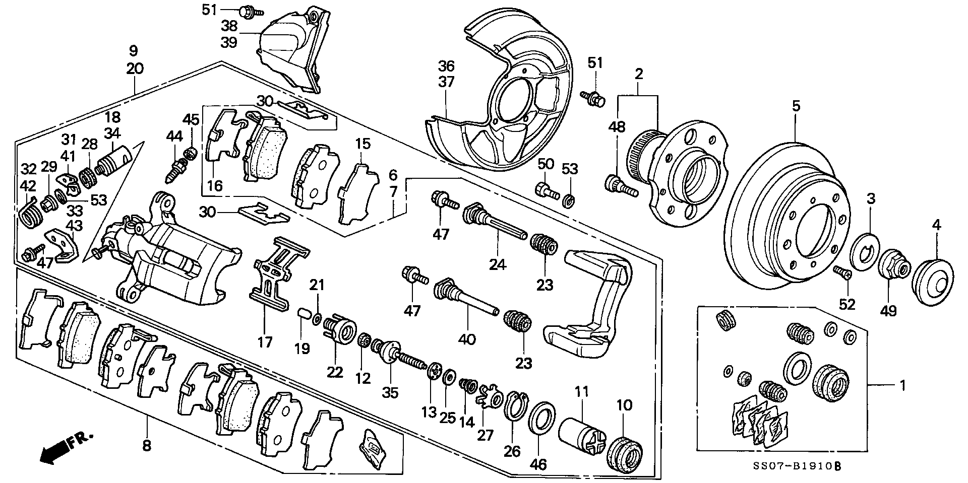 Honda 43242-SD2-933 - Тормозной суппорт autosila-amz.com