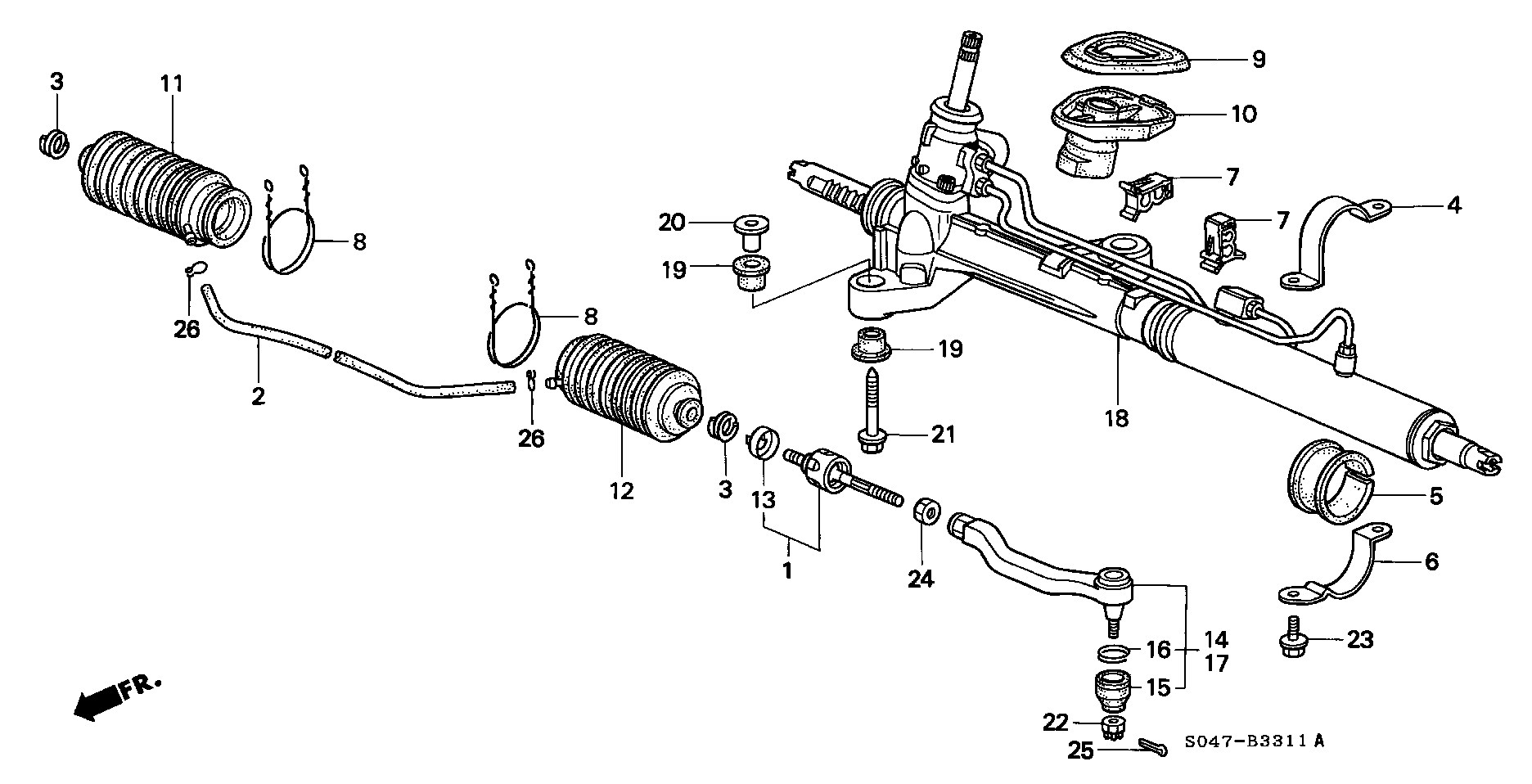 Rover 53540-S04-003 - Наконечник рулевой тяги, шарнир autosila-amz.com