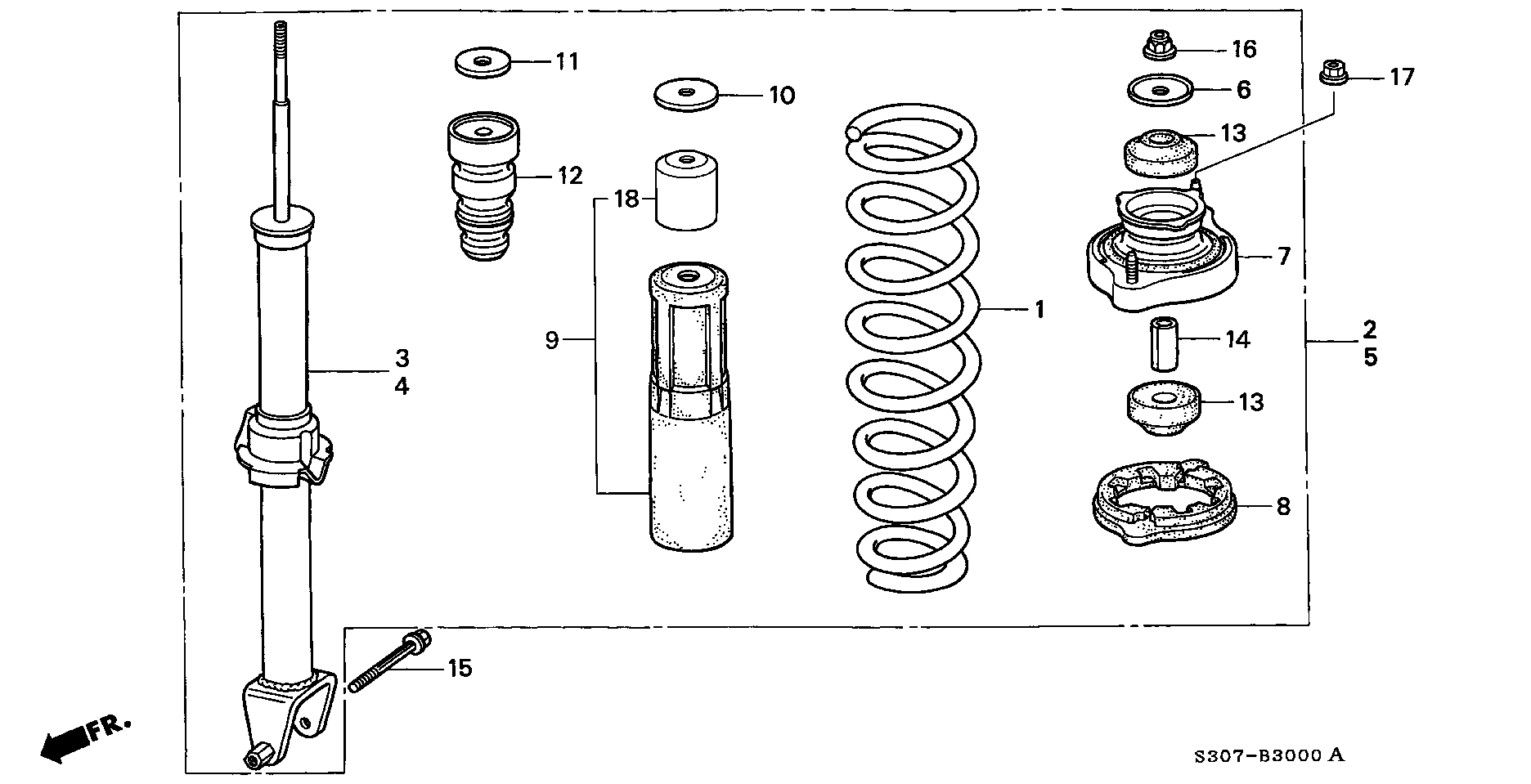 Honda 52610-S30-903 - Амортизатор autosila-amz.com