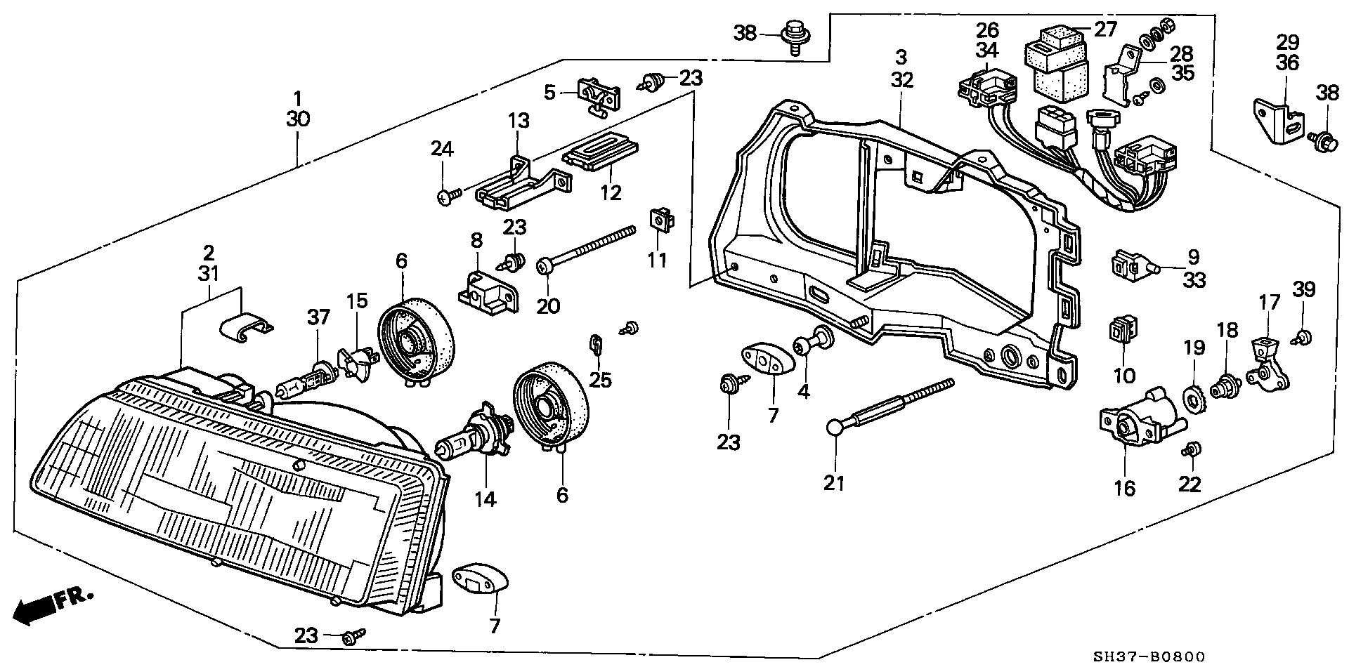 Honda 33115-692-741 - лампа галоген. (H4) autosila-amz.com