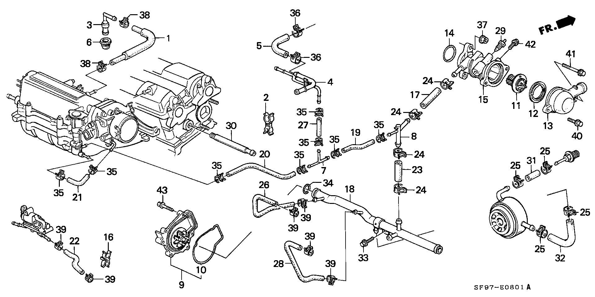 Honda 19300-PB2-023 - Термостат, охлаждающая жидкость autosila-amz.com