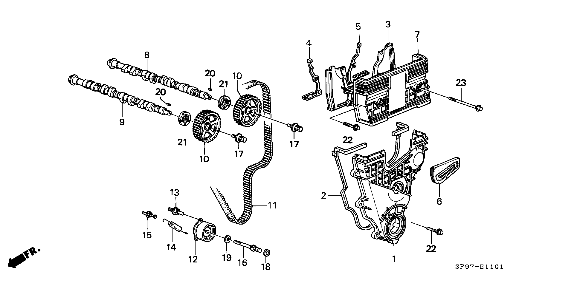 Honda 91203-PG6-003 - Уплотняющее кольцо, распределительный вал autosila-amz.com