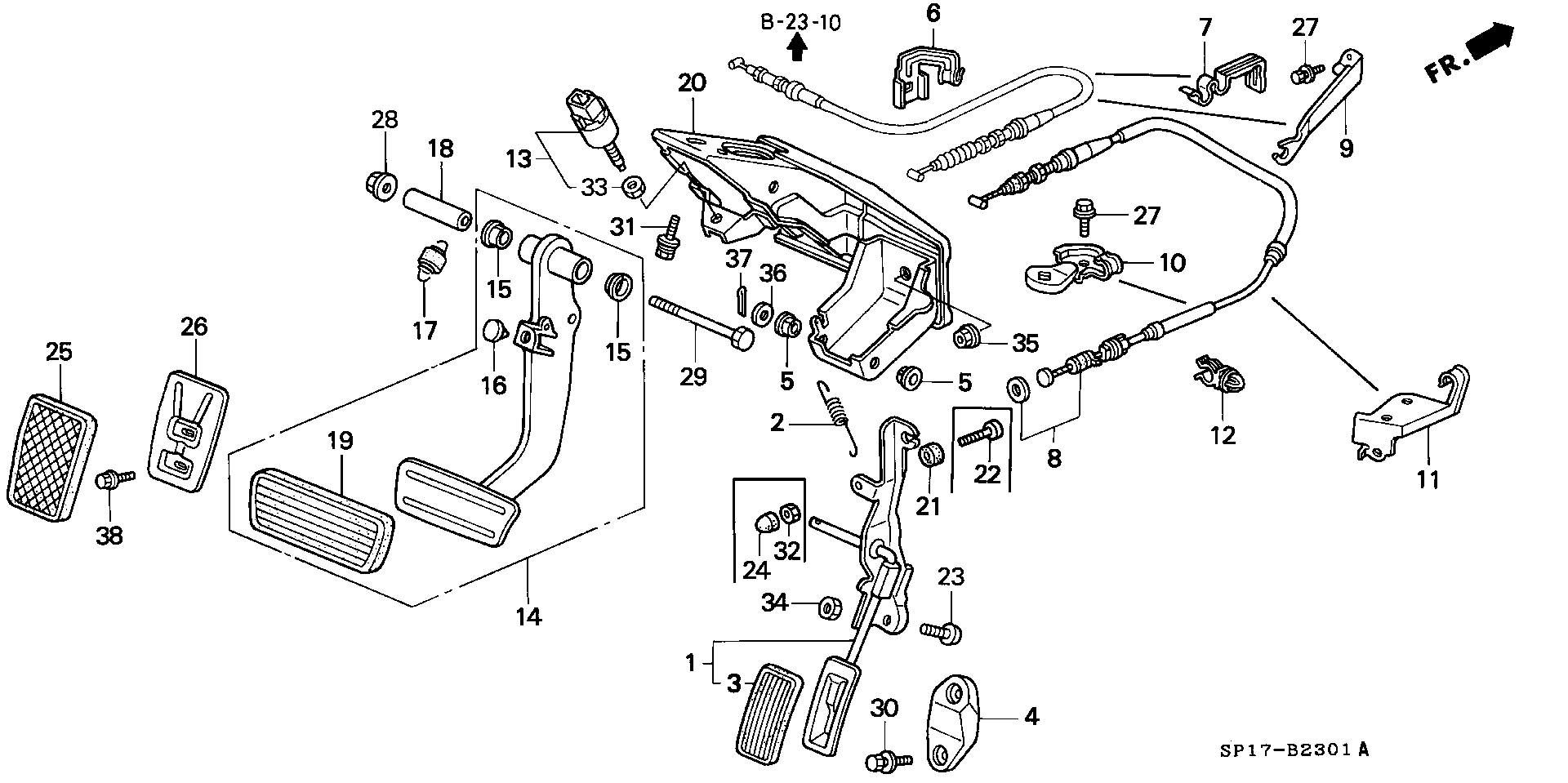 Honda 36750SE0013 - датчик стоп сигнала Hond autosila-amz.com