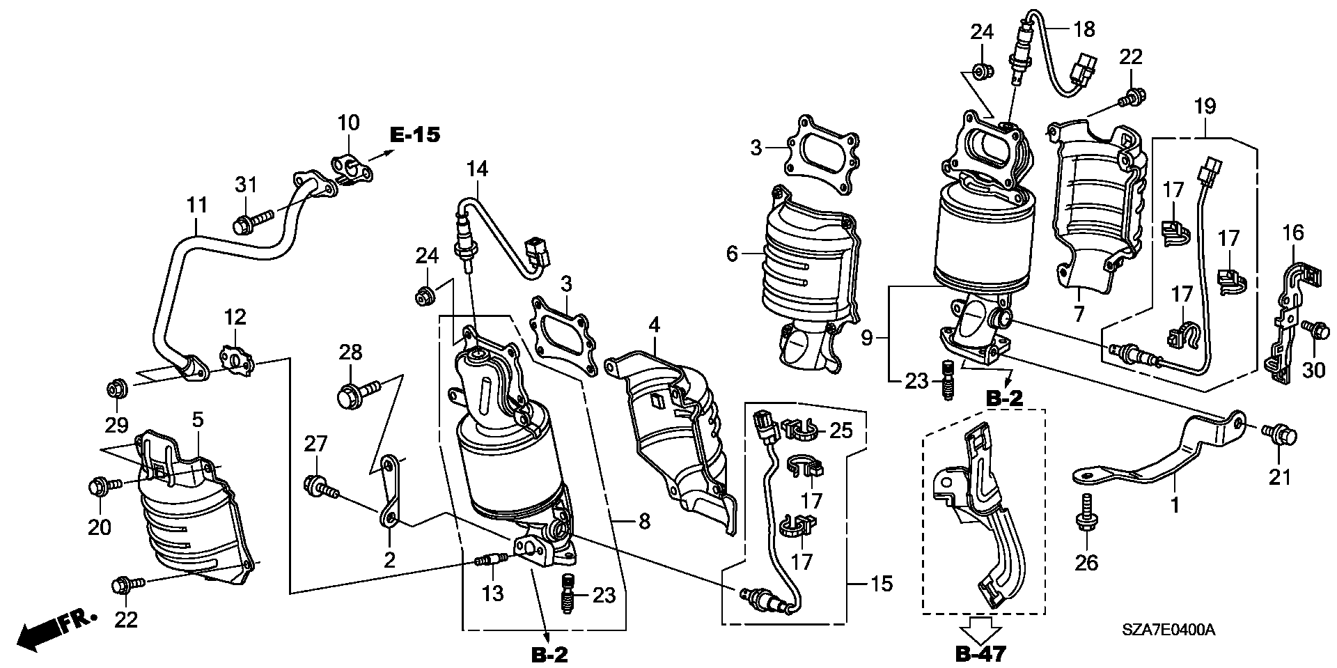 Honda 36541-R70-A01 - Датчик кислородный autosila-amz.com