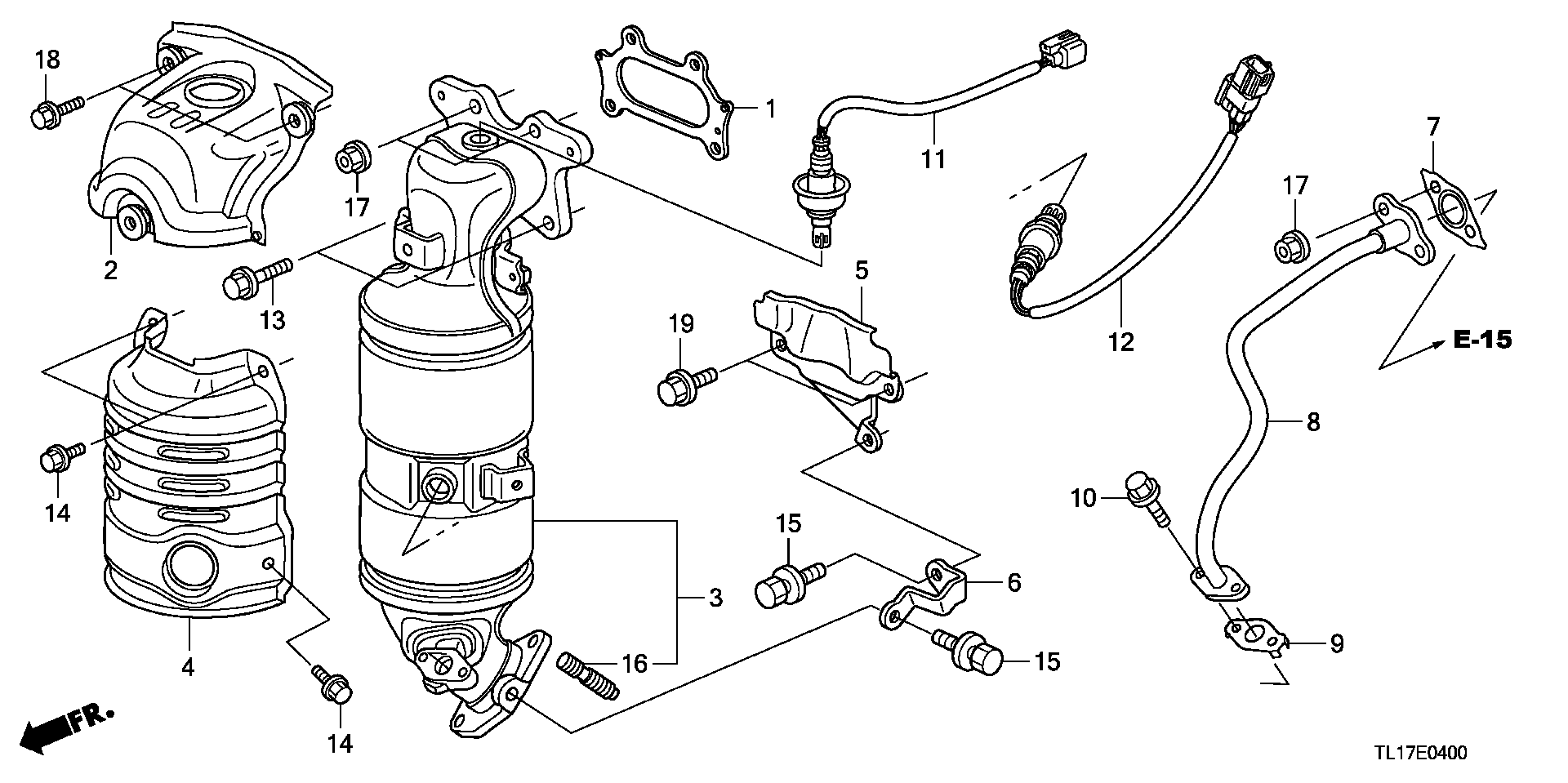 Honda 36532 RNA A01 - Датчик кислородный катализатора autosila-amz.com