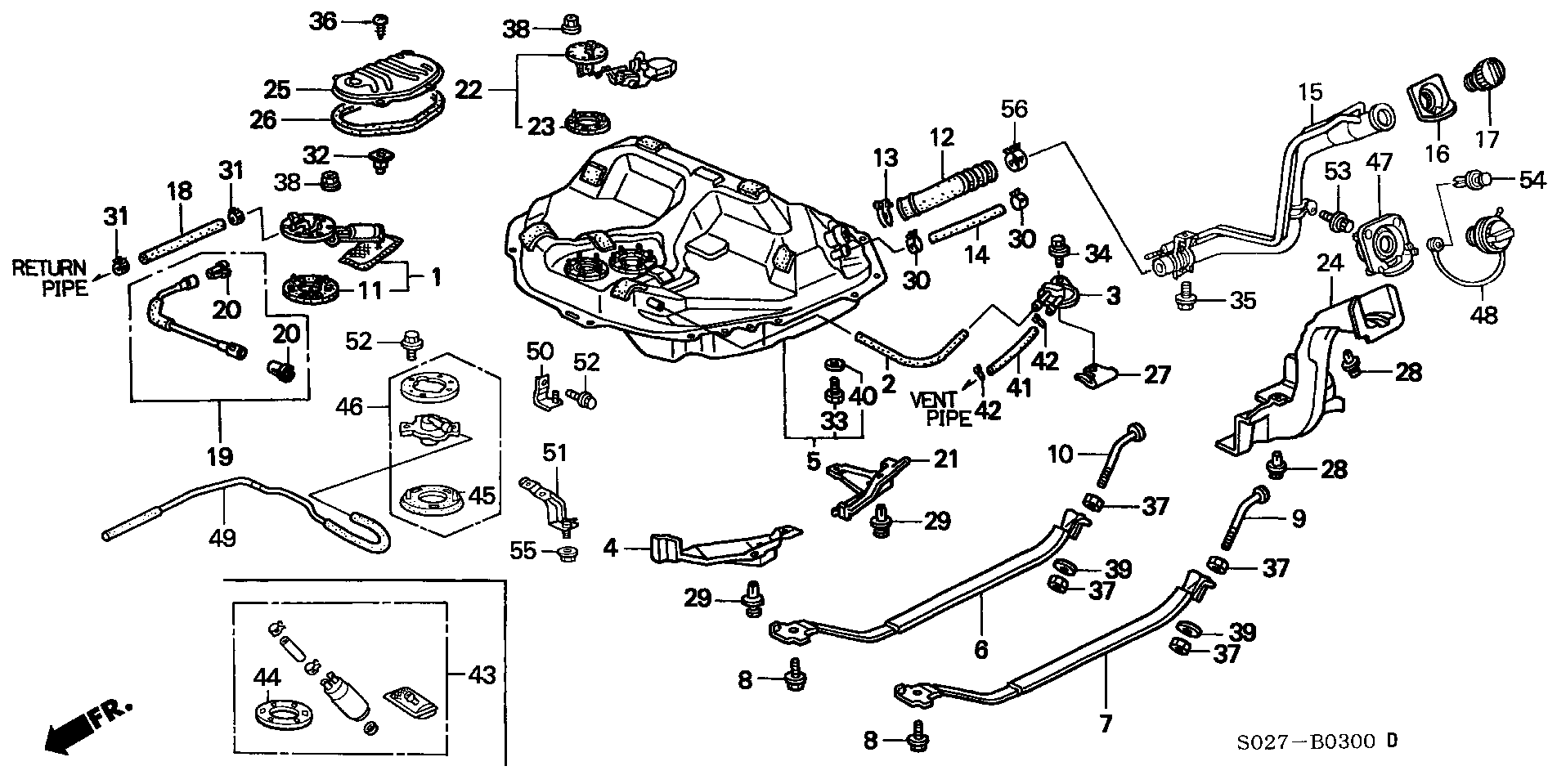 FORD 17040-S01-A30 - Топливный насос autosila-amz.com