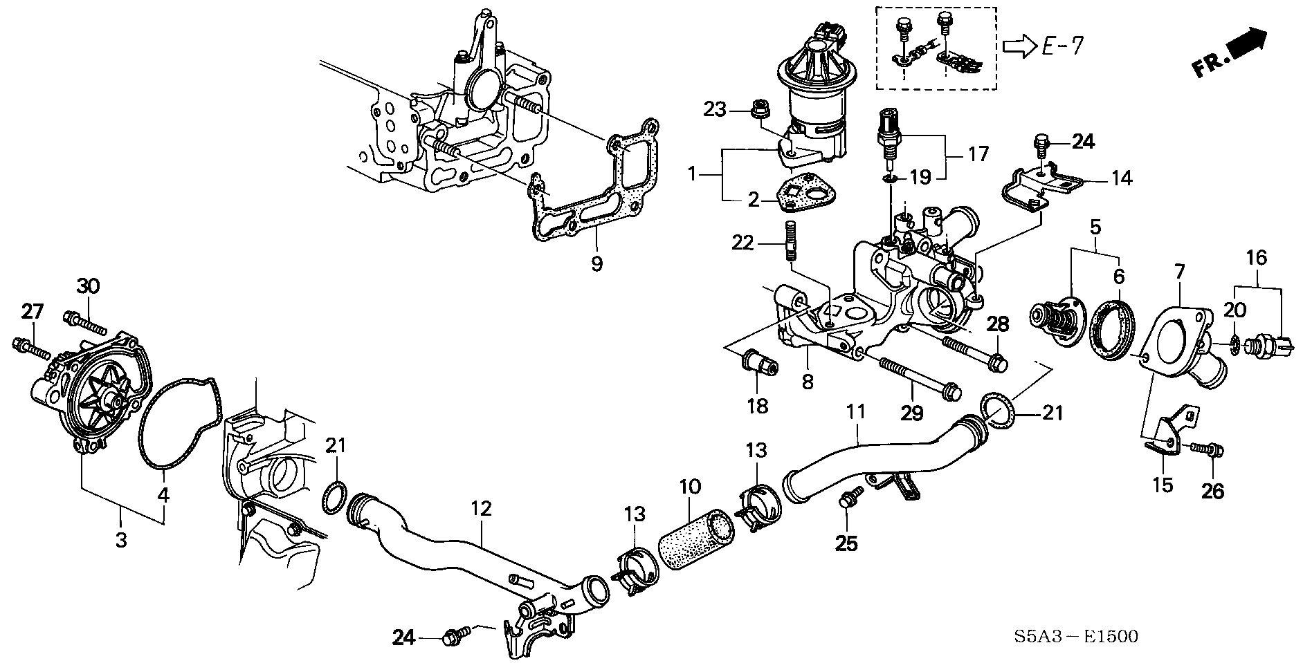 Honda 19301-PAA-306 - Теpмостат, с пpокладкой autosila-amz.com