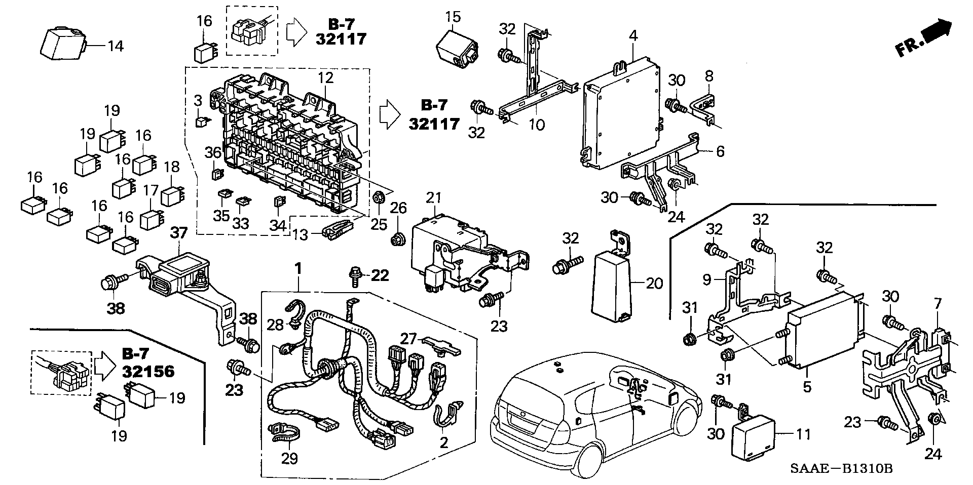 Honda 39794SDAA01 - РЕЛЕ В СБОРЕ, СИЛОВОЕ (MICRO ISO) autosila-amz.com