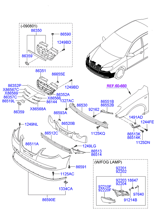 Hyundai 86511-2H000 - ПАНЕЛЬ БАМПЕРА autosila-amz.com