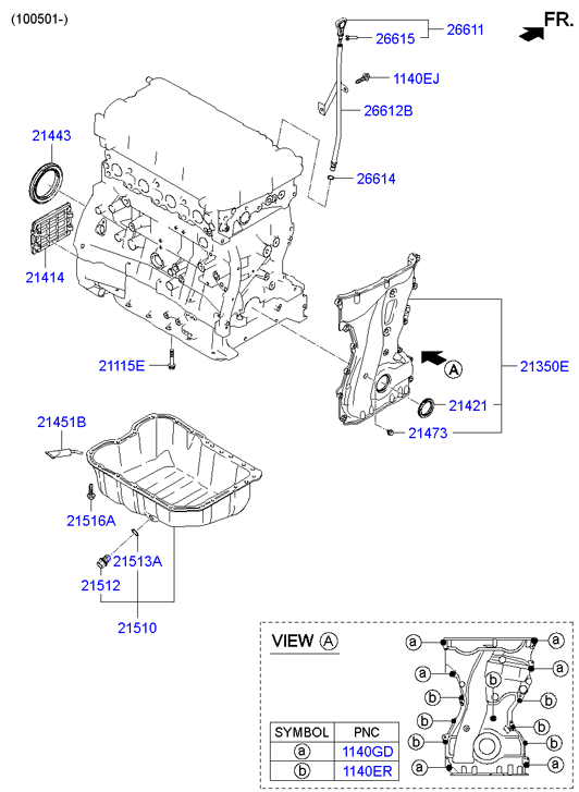 KIA 213502G003 - Масляный насос autosila-amz.com