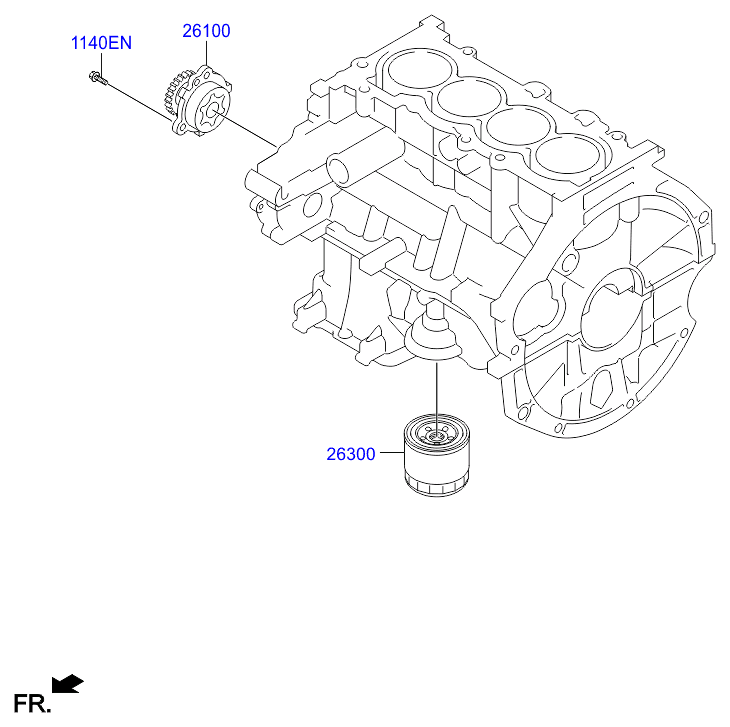 KIA 2630003000 - Масляный фильтр autosila-amz.com