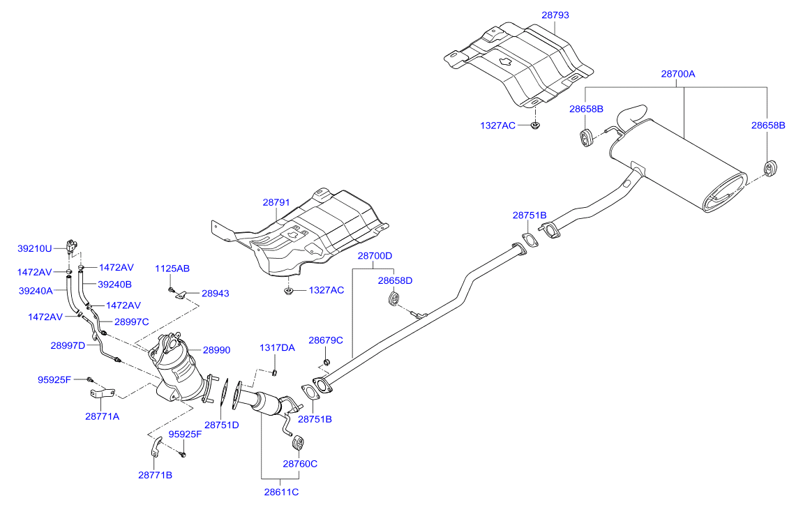 KIA 39210 2F600 - ЭЛEKTPOHHЫЙ ДATЧИK ДABЛEHИЯ BЫXЛOПHЫX ГAЗOB ДЛЯ A/M autosila-amz.com