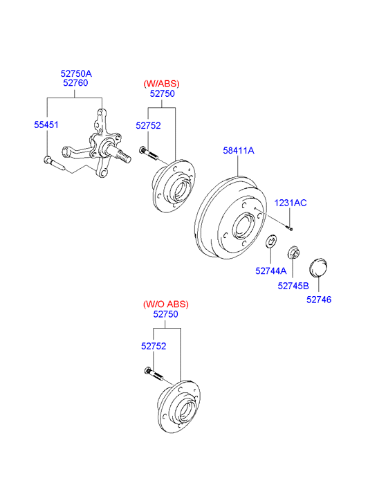 Hyundai 5841125201 - Тормозной барабан autosila-amz.com