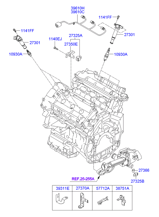 Hyundai 18851 11070 - Свеча зажигания HYUNDAI Equus (12-) KIA Quoris (14-) (3.8) OE autosila-amz.com