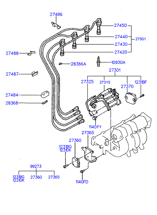 Hyundai 18812-11061 - Свеча зажигания autosila-amz.com