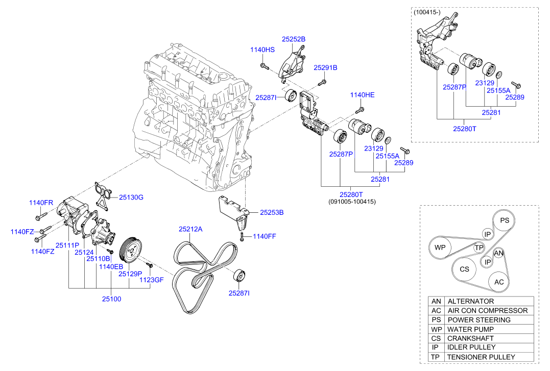 Hyundai 25100-2G200 - Водяной насос autosila-amz.com