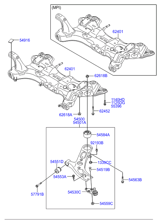 Hyundai 54530-3S100 - опора шаровая передняя нижняя! л+п\ Hyundai i30/Santa Fe 1.4-2.4, KIA Ceed 11> autosila-amz.com