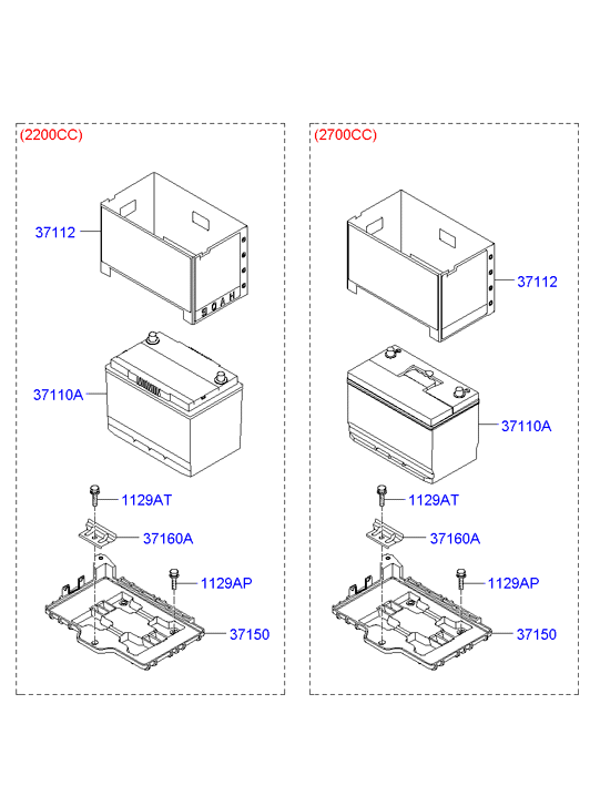 KIA 371103K300 - BATTERY ASSY autosila-amz.com