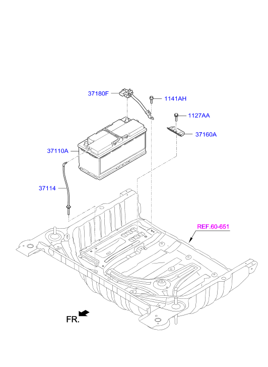 Hyundai 37110B1000 - АККУМУЛЯТОР 110 А/Ч autosila-amz.com