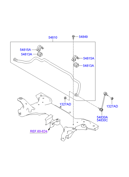 KIA 54840-0X000 - Тяга / стойка, стабилизатор autosila-amz.com