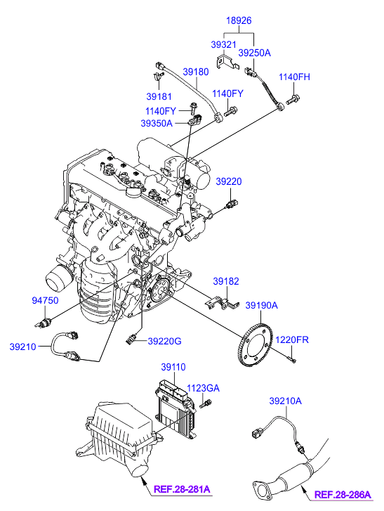 Hyundai 39210-22610 - ЭЛЕКТРОХИМИЧЕСКИЙ ЛЯМБДА-ЗОНД ДЛЯ КОНТРОЛЯ СОДЕРЖАНИЯ КИСЛОРОДА В ВЫХЛ autosila-amz.com